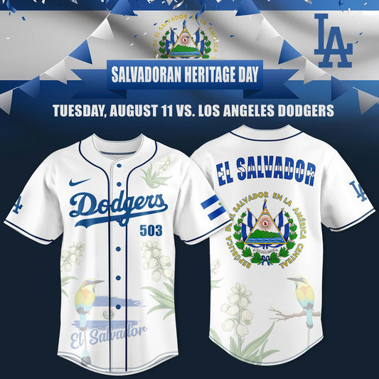 Los Angeles Dodgers Salvadoran Heritage Night in LA 2026 Edition Jersey
