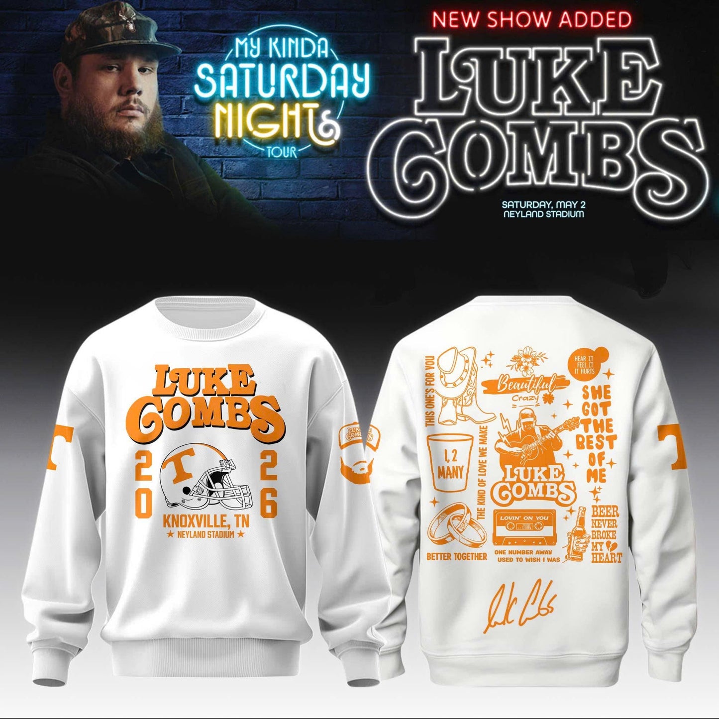 VOLS x LC My Kinda Saturday Night Tour 2026 Limited Editions Sweatshirt