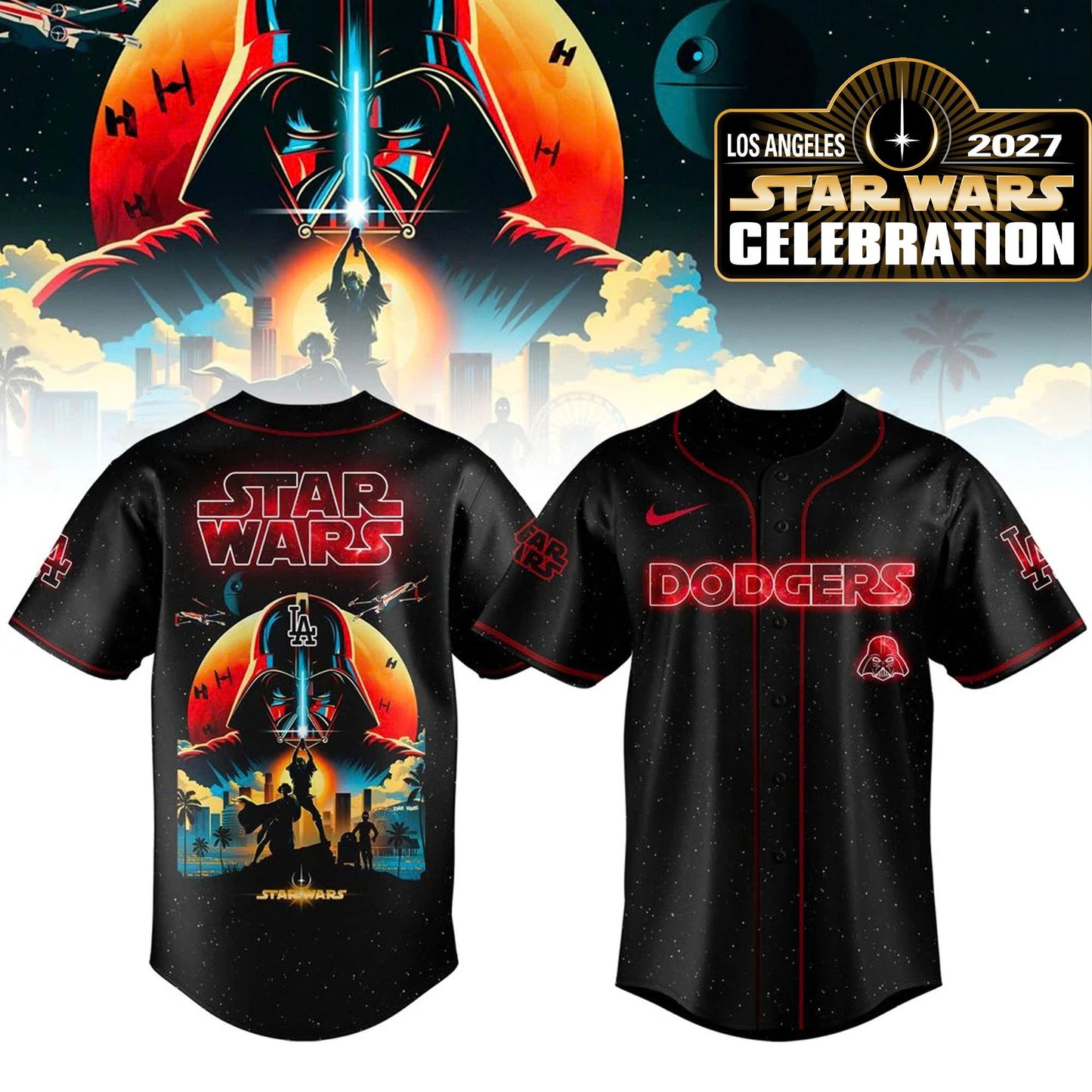 ALL JERSEYS TEAM x _St Wars Darth Vader Special Edition Baseball Jersey