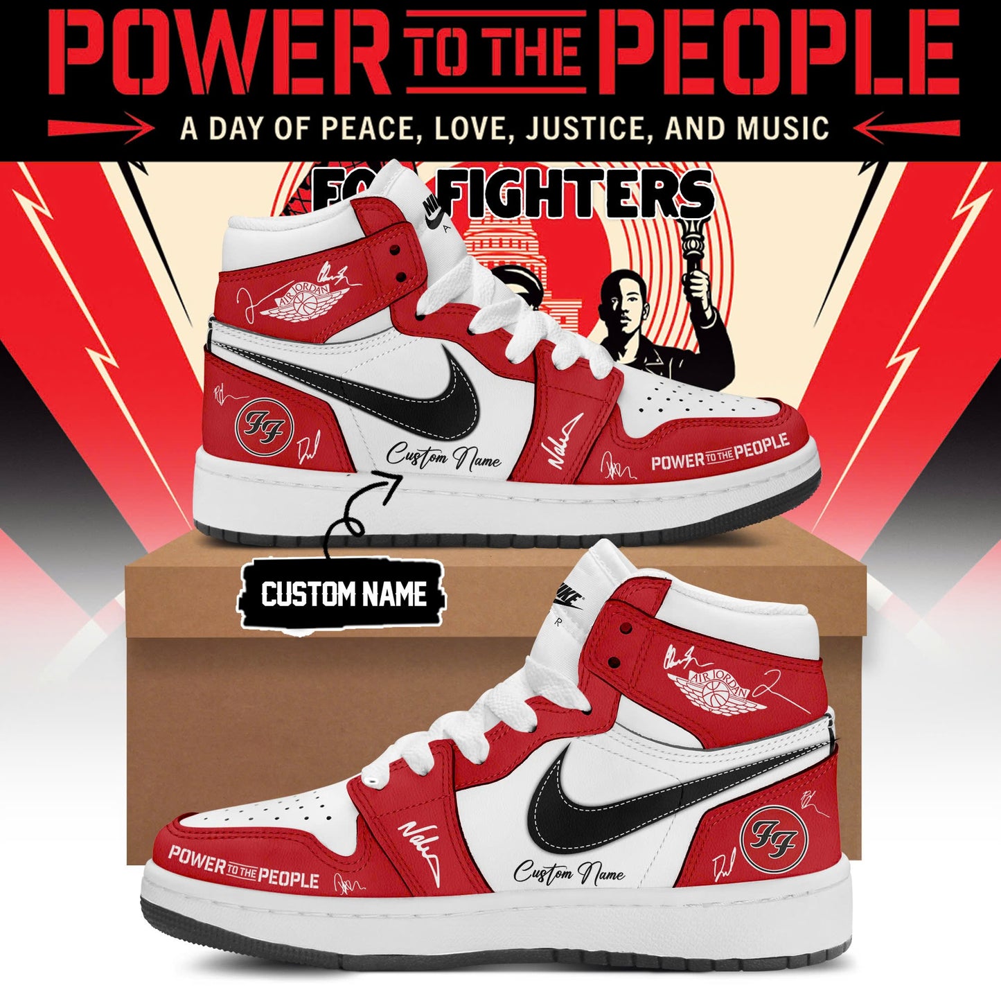 Foo Fighters -“Power to the people”- Limited Edition Signature – Shoes 4