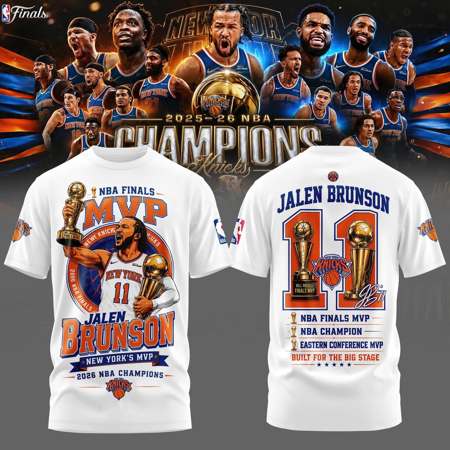 _ Jalen Brunson New York Knicks 2026  Finals MVP T-Shirt