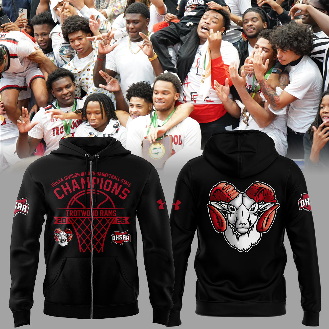Limited Edition 2026 OHSAA Boys Basketball D3 State Champions Zip Hoodie
