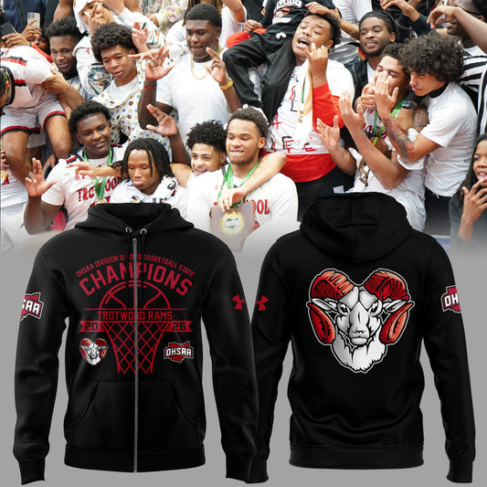 Limited Edition 2026 OHSAA Boys Basketball D3 State Champions Zip Hoodie