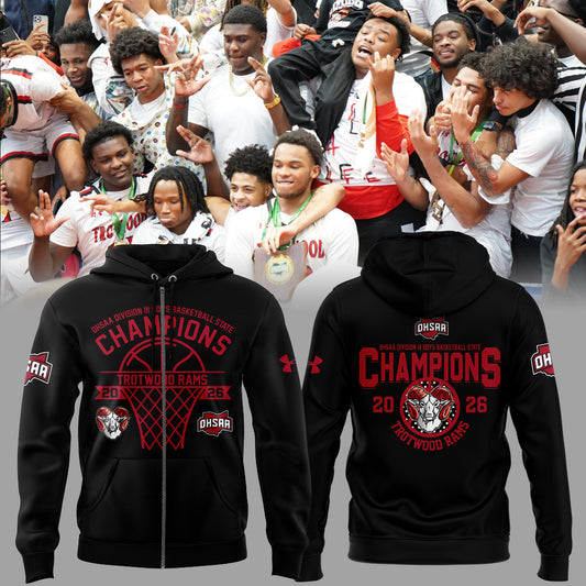 Limited Edition 2026 OHSAA Boys Basketball D3 State Champions Zip Hoodie
