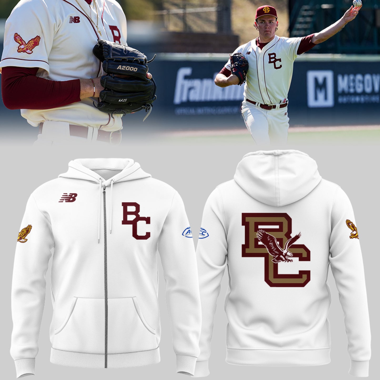Limited Edition Eagles Retro 🦅⚾ Zip Hoodie