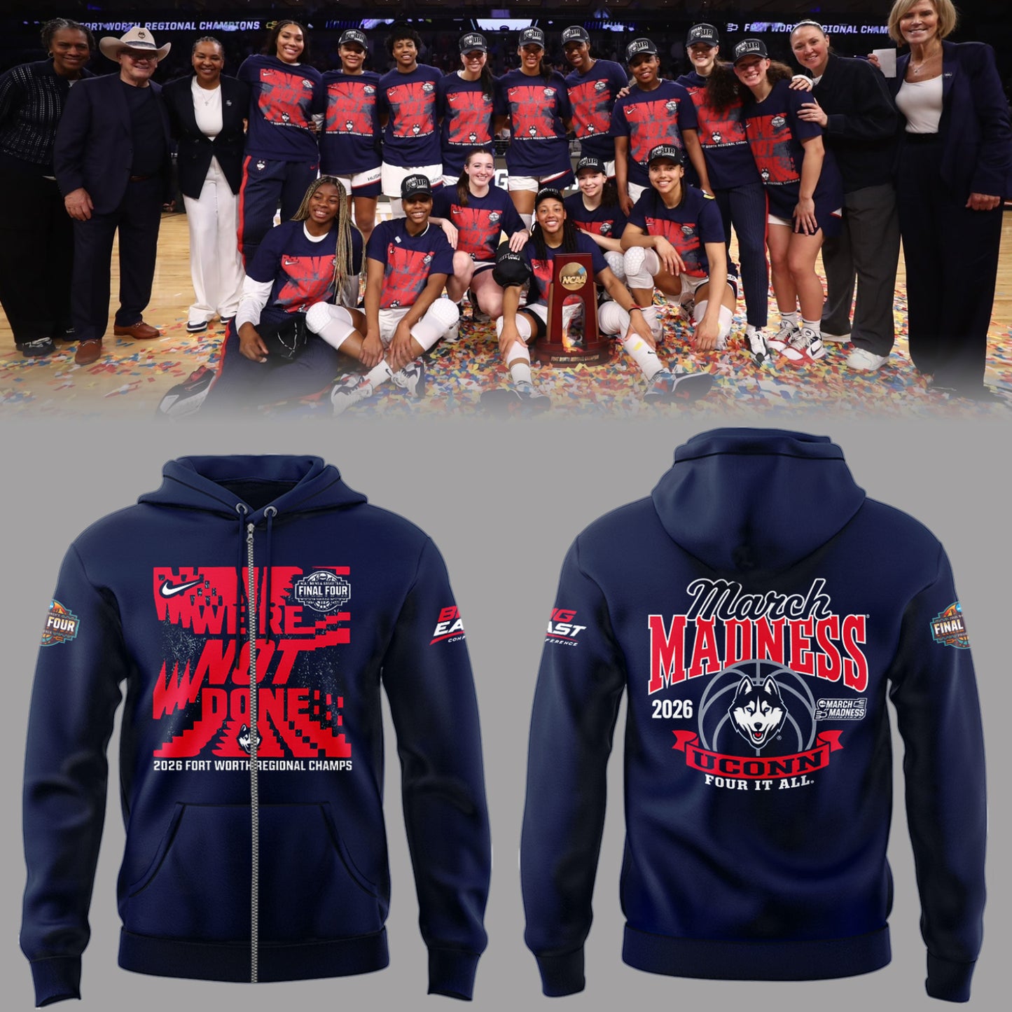 Limited Edition WBB 2026 Final Four 🏀 Zip Hoodie