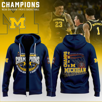 MICH Men’s Basketball 2026 National Champions ZipHoodie Limited Edition