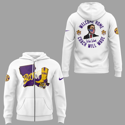 Limited Edition “Welcome Home,Coach Will Wade” 🐯🏀 Zip Hoodie