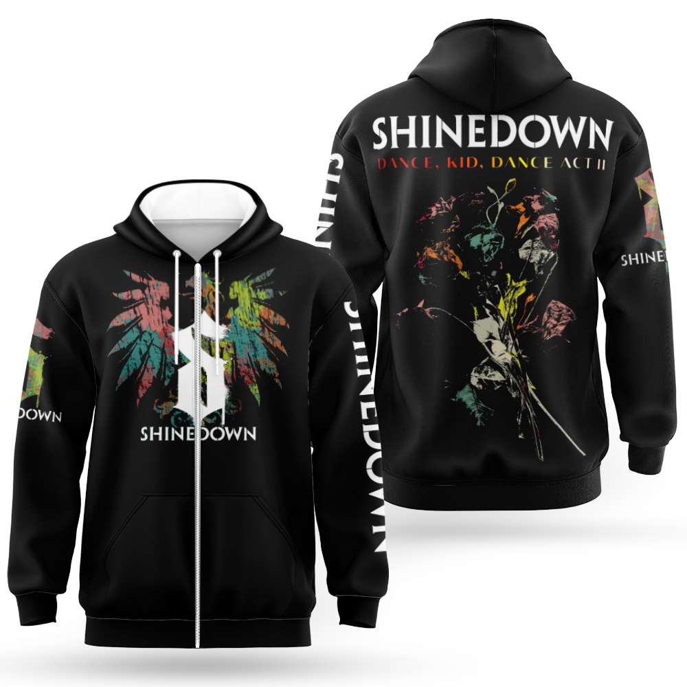 Dance, Kid, Dance Act II World Tour Shinedown 2026 Zip Hoodie