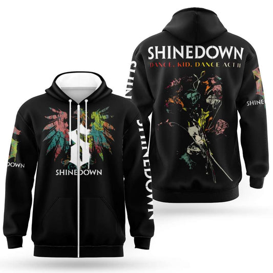 Dance, Kid, Dance Act II World Tour Shinedown 2026 Zip Hoodie